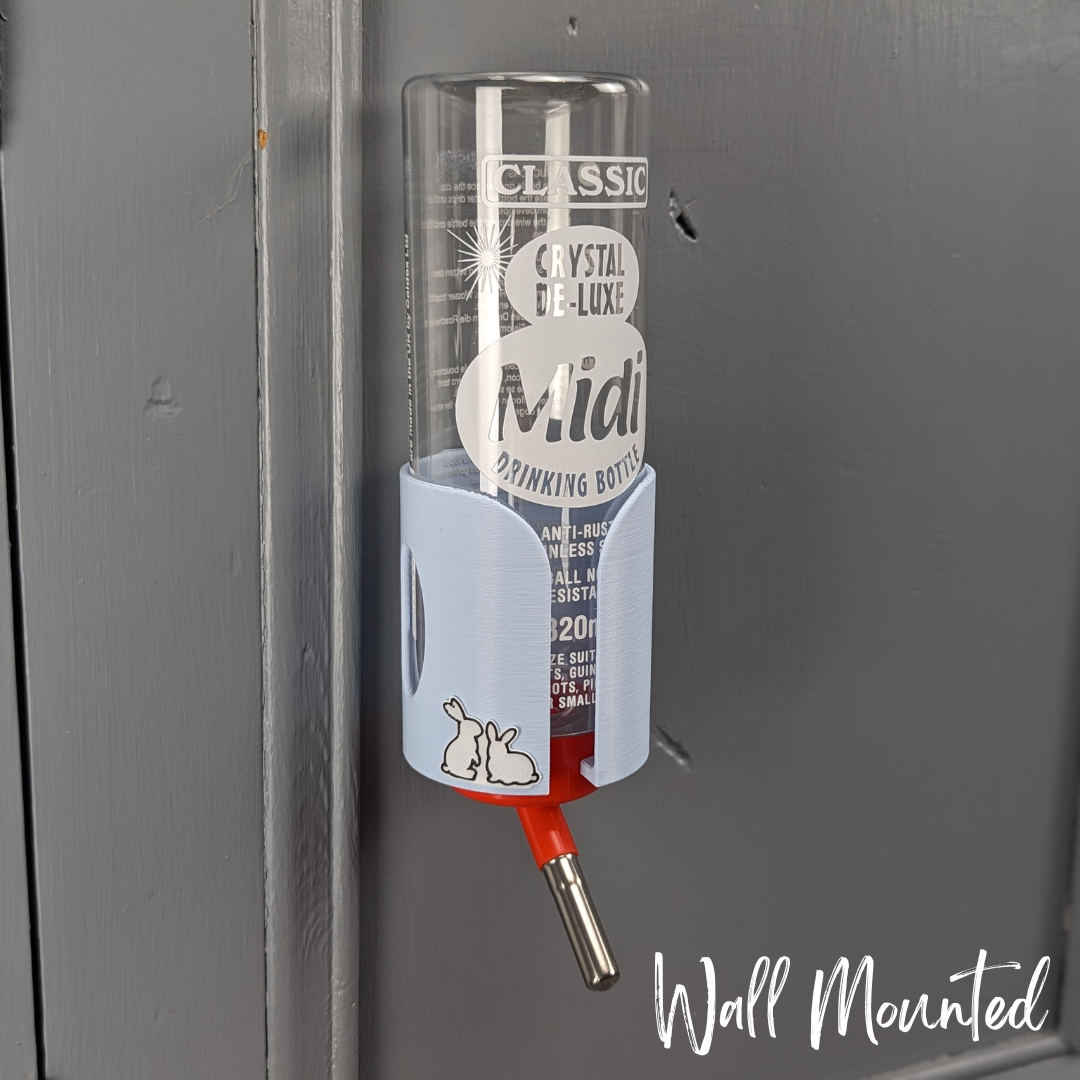 SINGLE Cage/Wall Mounted Water Bottle Holder - Pastel Blue - TRADE-2