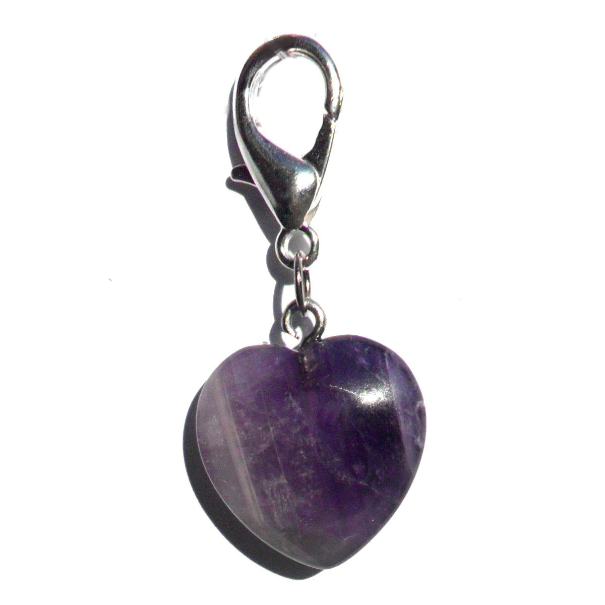 Pet Gemstone Crystal Heart Charms
