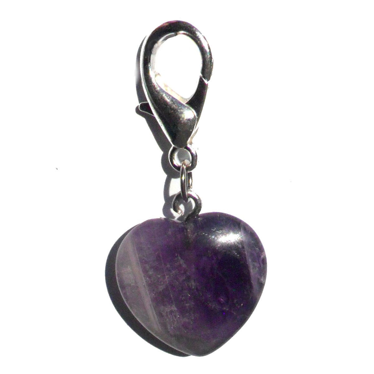 Pet Gemstone Crystal Heart Charms