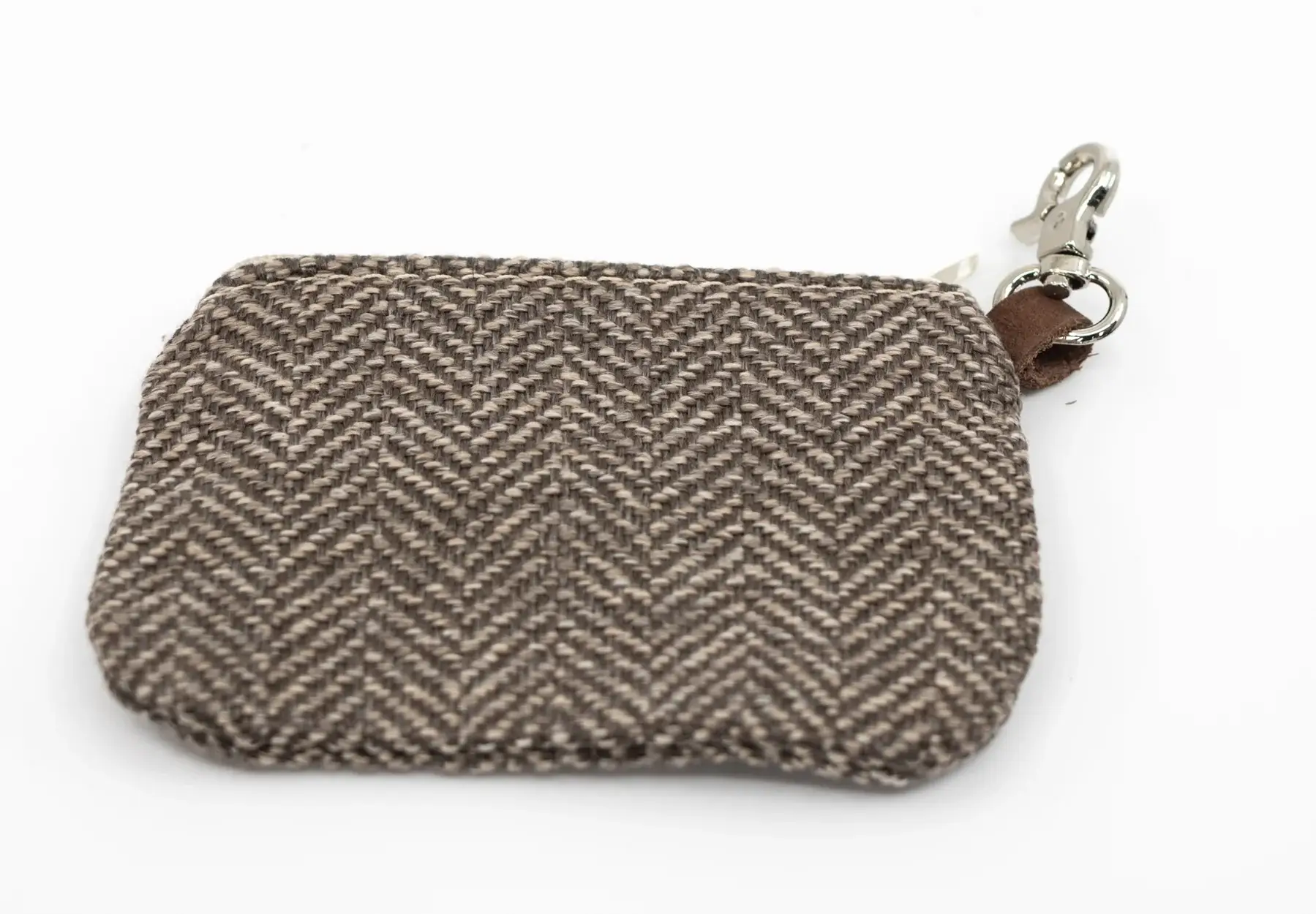 “Herringbone” Dog Poo Bag Holder (Brown) – by Ralph & Co