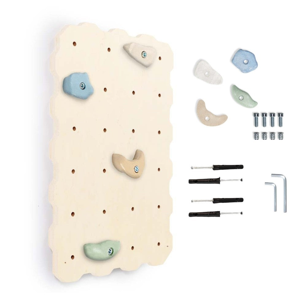 MAMOI® Kletterwand für kinderzimmer, Klettergerüst und spielgeräte indoor, Klettern mit Klettergriffe für kinder, Klettersteine, Kletterturm mit Griffe, Turngeräte, Montessori