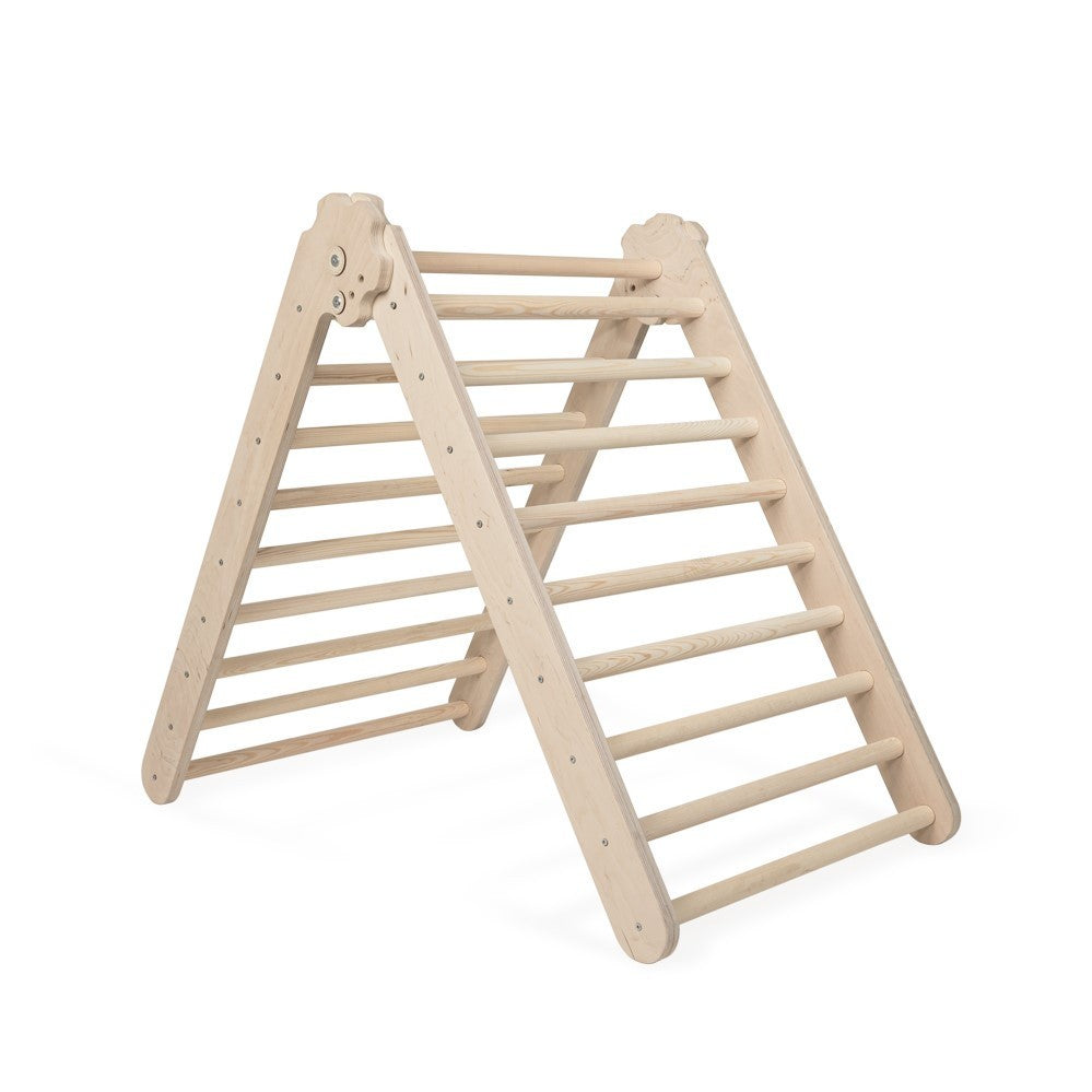 MAMOI® Klettergerüst indoor, Kletterdreieck aus holz, Baby kinder klettern, Kletterturm, Kletterbogen, Regenbogenwippe, Montessori spielzeug ab 1 jahr 2/3 jahre