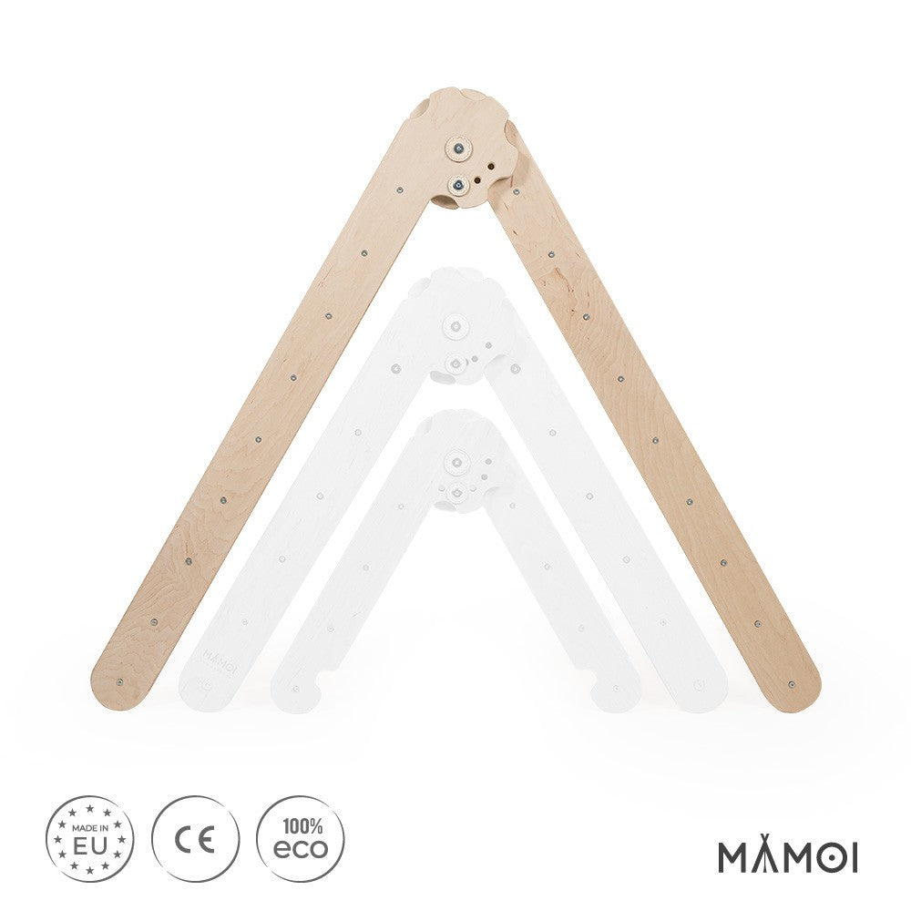 MAMOI® Klettergerüst indoor, Kletterdreieck aus holz, Baby kinder klettern, Kletterturm, Kletterbogen, Regenbogenwippe, Montessori spielzeug ab 1 jahr 2/3 jahre