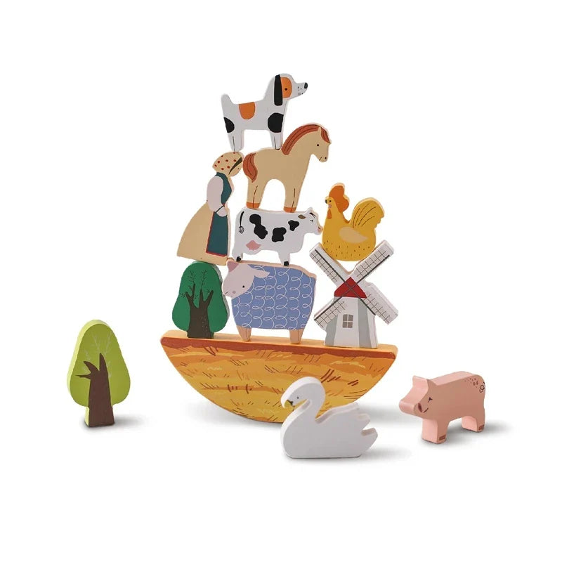 Montessori Wooden Toy Stacking&Threading for children multivariant