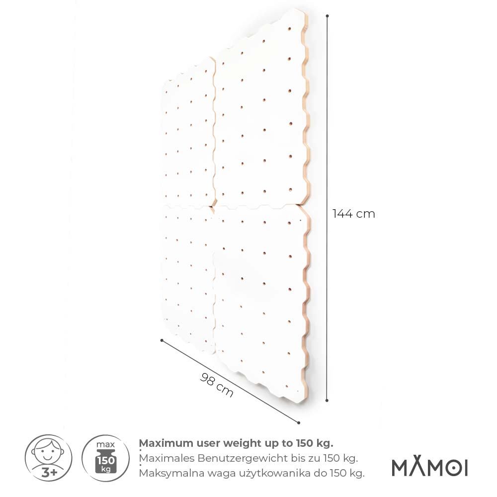 MAMOI® Kletterwand für kinderzimmer, Klettergerüst und spielgeräte indoor, Klettern für kinder, Klettersteine, Kletterturm, Turngeräte, Montessori