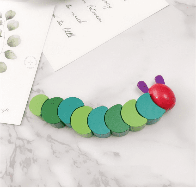 Wooden Hungry Caterpillar Educational Toy
