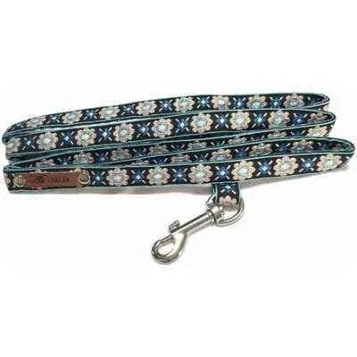 Elegant Cotton Dog Collar with Personalised Engraved Charm by Lollipollipocket