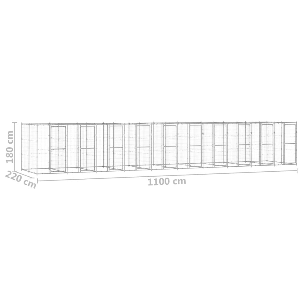 Outdoor Large dog kennel Galvanized steel