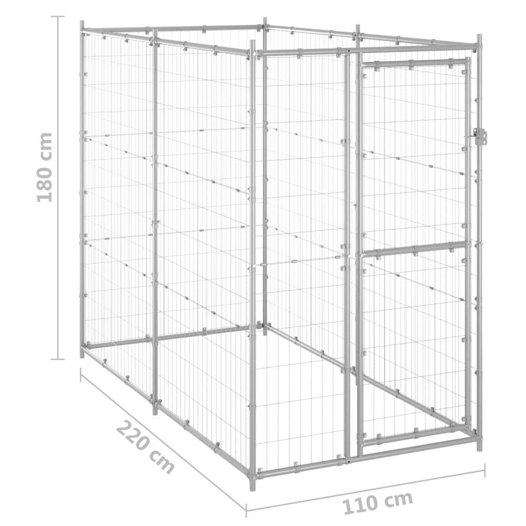 Outdoor Large dog kennel Galvanized steel