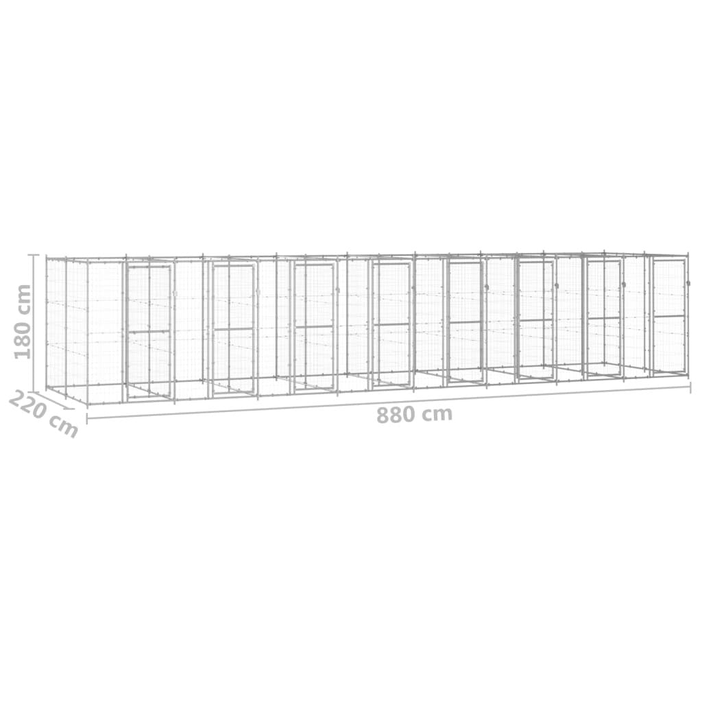 Outdoor Large dog kennel Galvanized steel