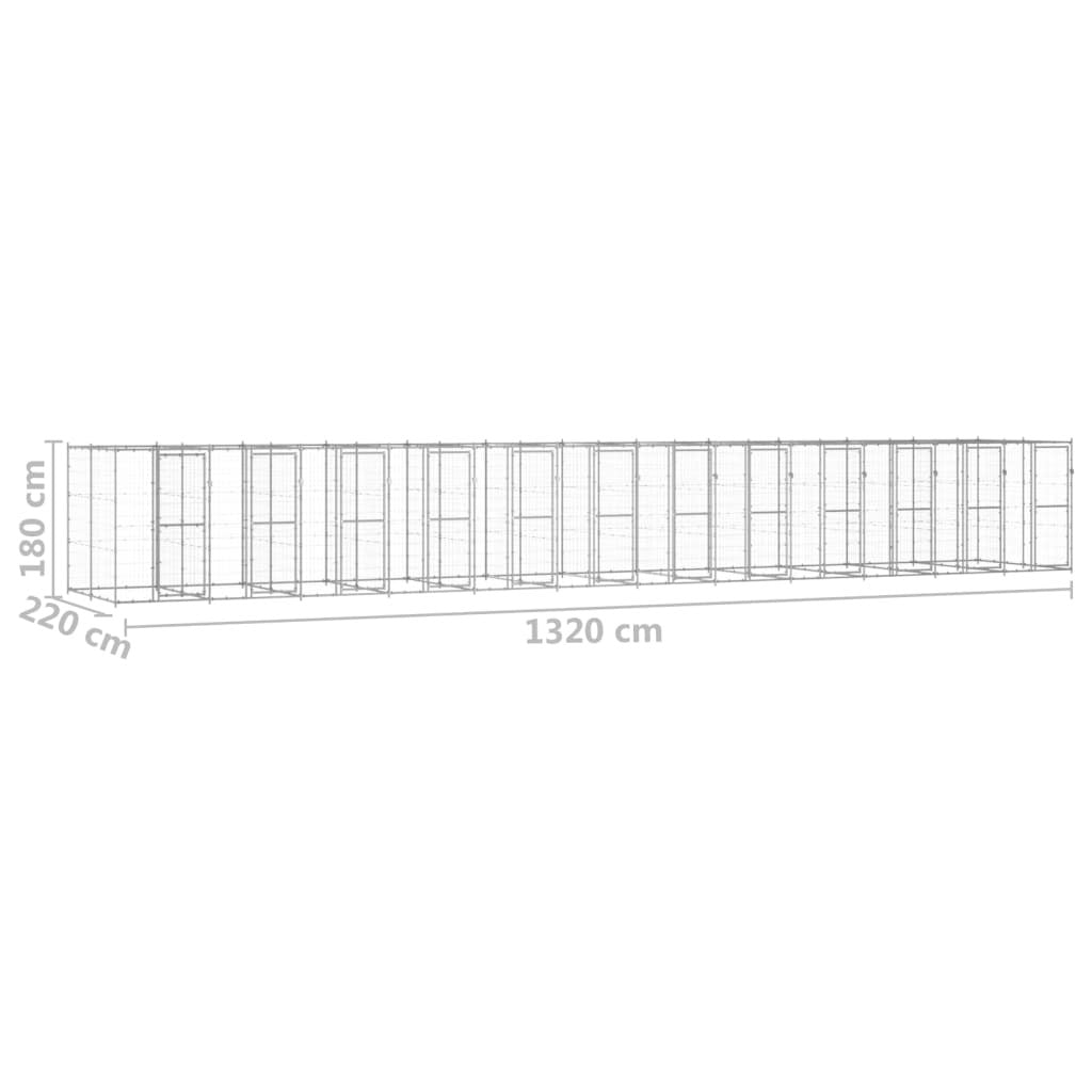 Outdoor Large dog kennel Galvanized steel