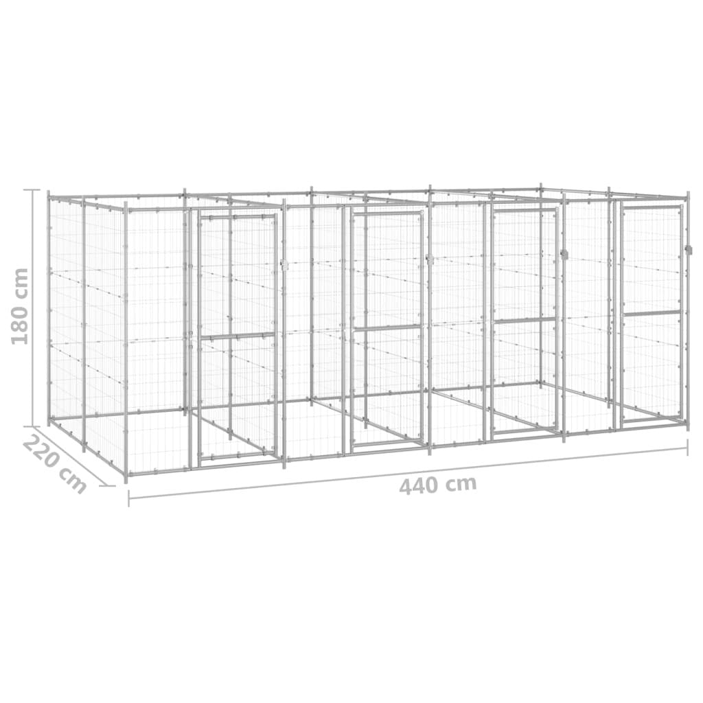 Outdoor Large dog kennel Galvanized steel