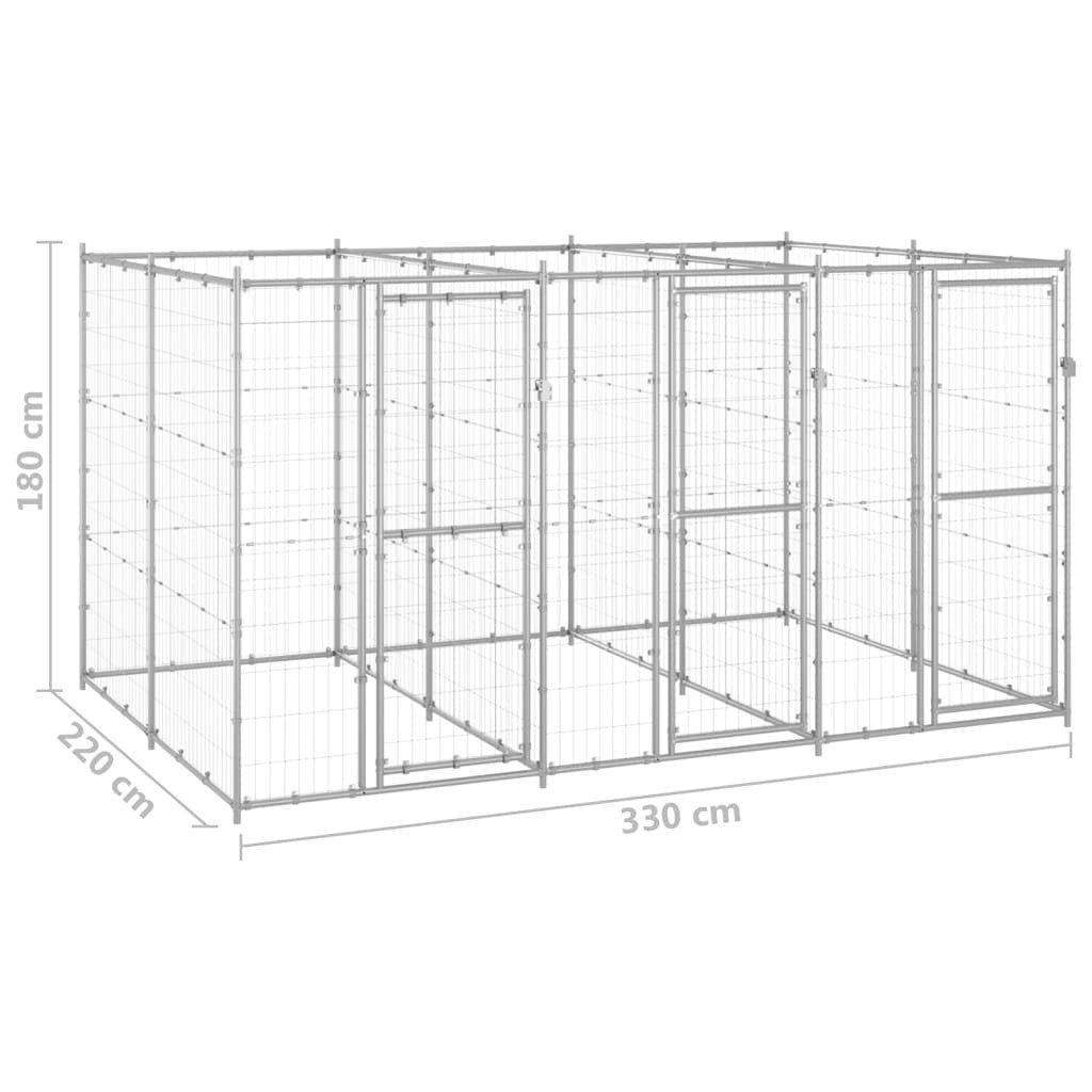 Outdoor Large dog kennel Galvanized steel