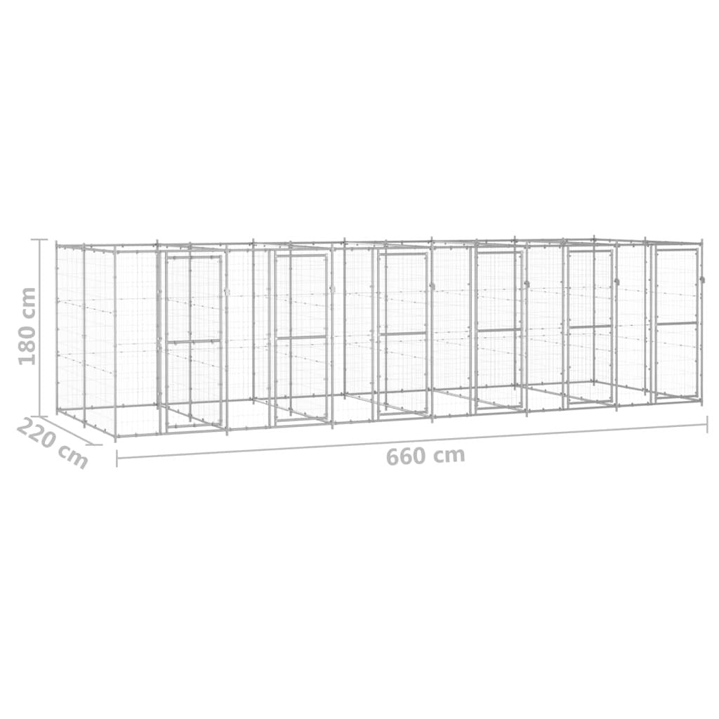 Outdoor Large dog kennel Galvanized steel