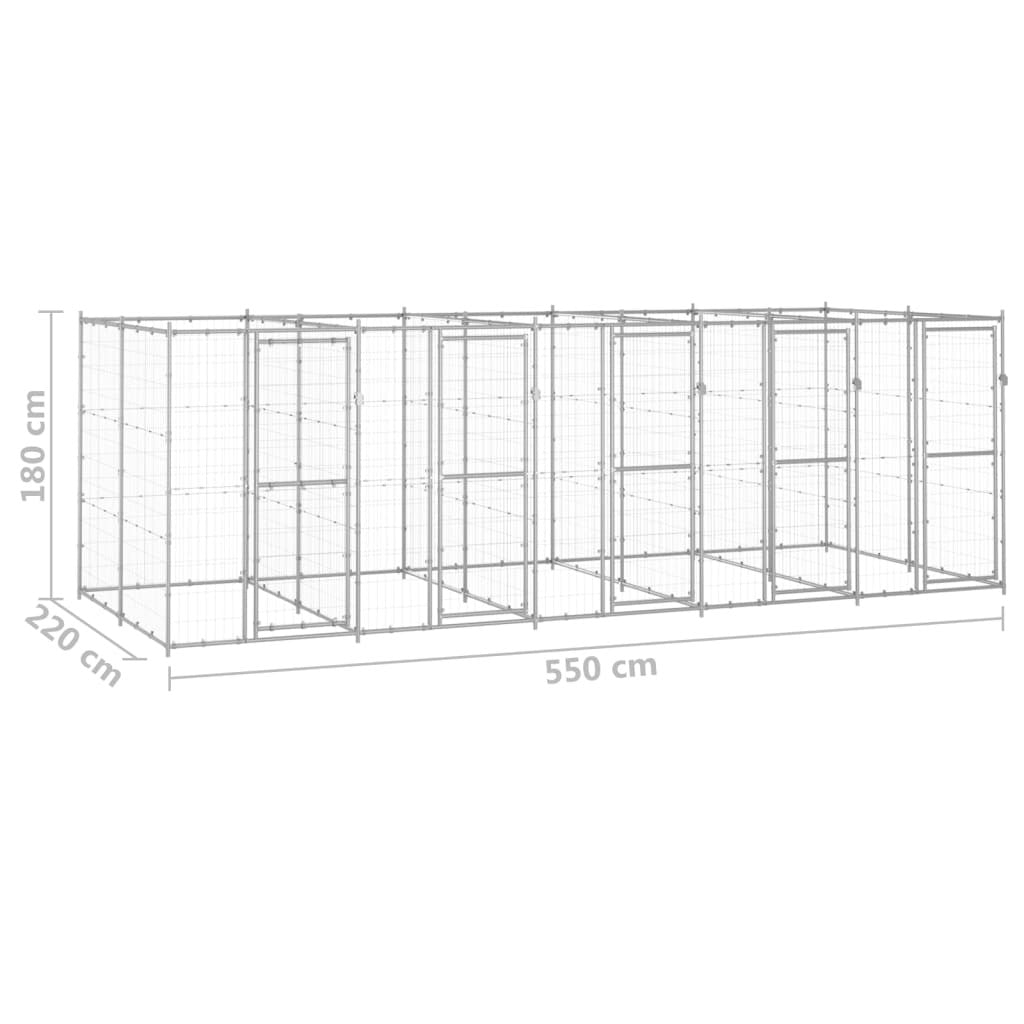 Outdoor Large dog kennel Galvanized steel