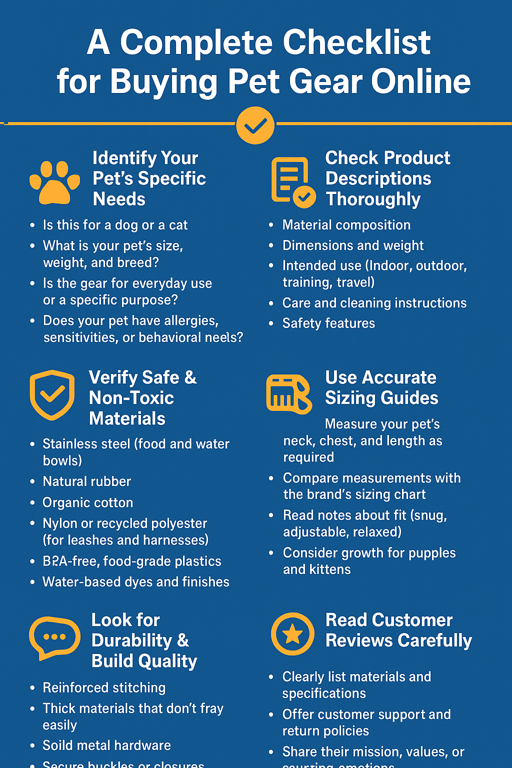 A Complete Checklist for Buying Pet Gear Online: Smart, Safe & Stress-Free Shopping