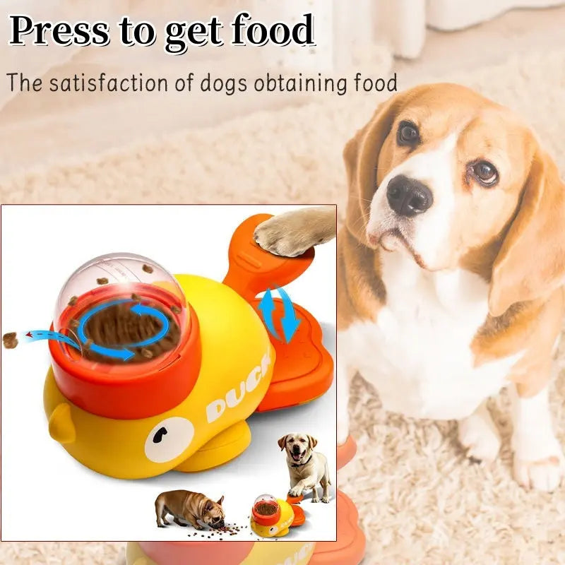 Dog Puzzle Feeder Interactive Pet Food Treat Dispenser Cartoon Duck Design Anti-slip Pets Automatic Feeder Toys For Dog Training Pet Products - Nestkin Store