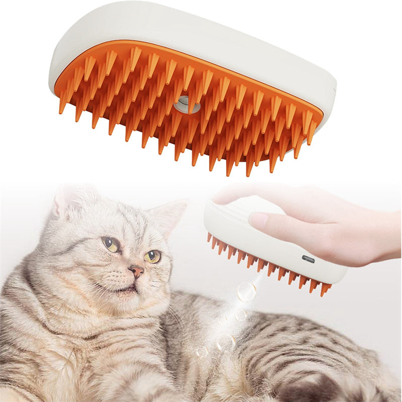 USB Rechargeable Pets Steam Brush Spray Massage Comb Pet Grooming Tools Cat Steam Comb Pet Products - Nestkin Store