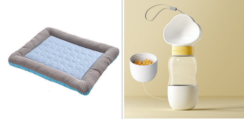 Pet Cooling Pad Bed For Dogs Cats Puppy Kitten Cool Mat Pet Blanket Ice Silk Material Soft For Summer Sleeping  Blue Breathable - Nestkin Store