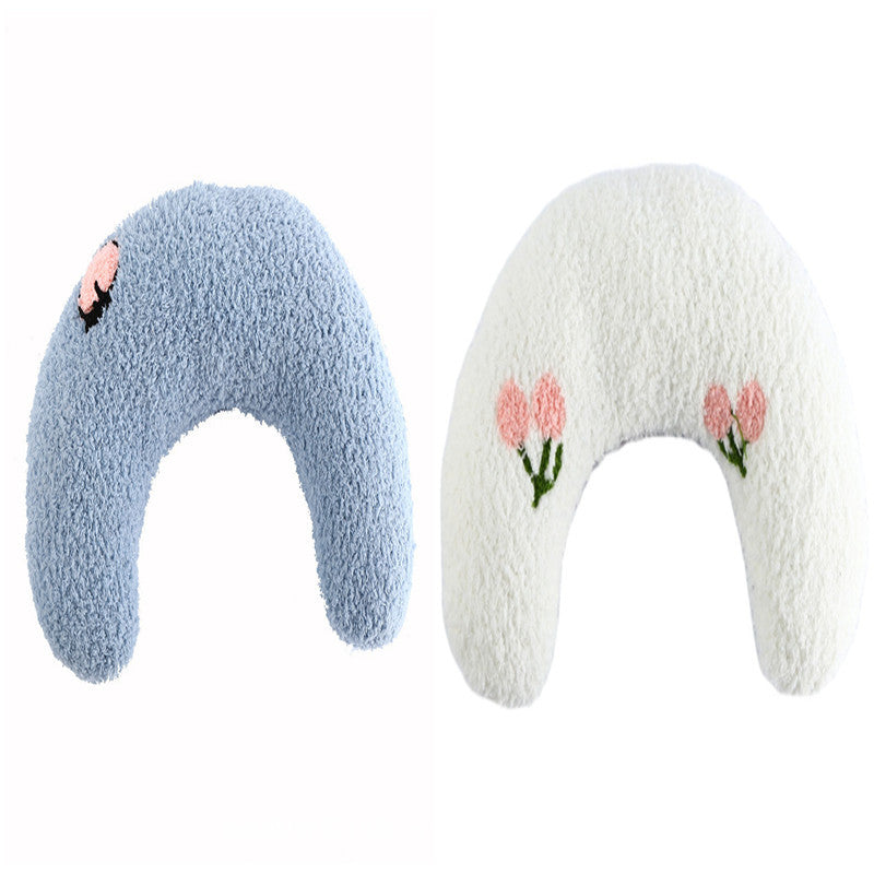 Little Pillow For Cats Fashion Neck Protector Deep Sleep Puppy U-Shaped Pillow Pets Pillow Kitten Headrest Dog Sleeping Pillow Pet Products - Nestkin Store