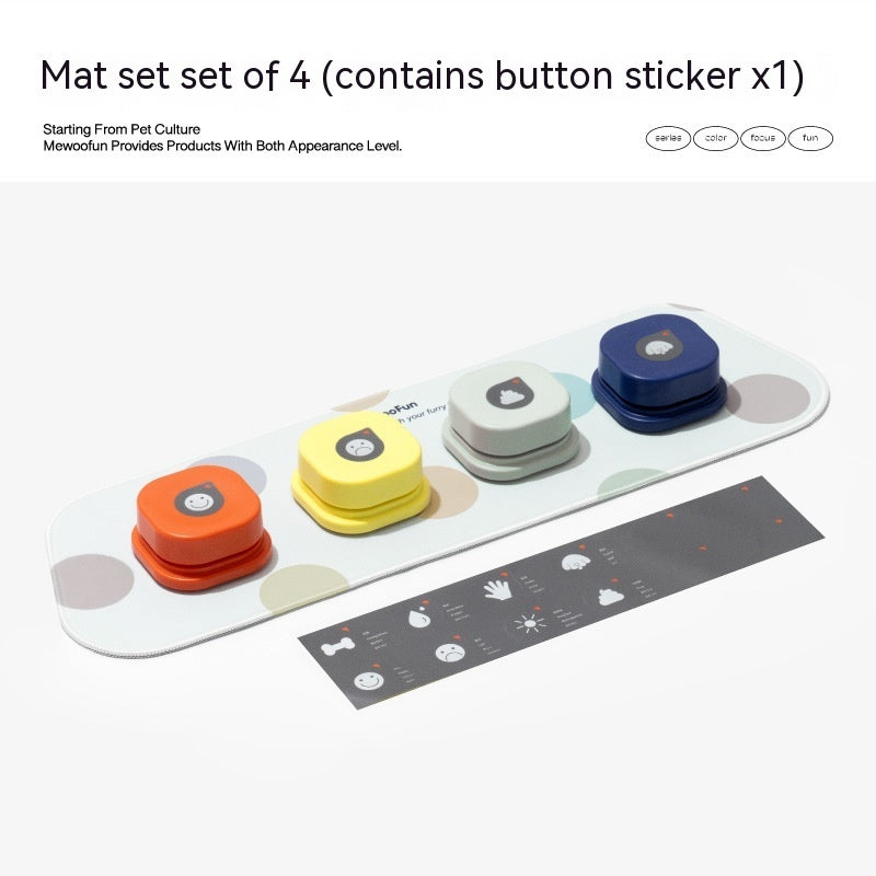 4 Colors Pet Communication Button One-click Prevent Physical Inactivity Recordable Dog Talking Button Toy Cat Toy Pet Products - Nestkin Store