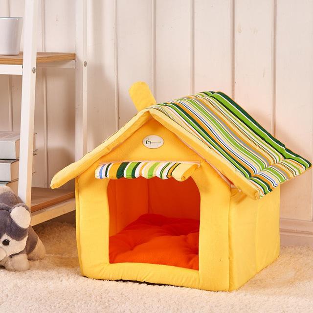 New Fashion Striped Removable Cover Mat Dog House Dog Beds For Small Medium Dogs Pet Products House Pet Beds for Cat - Nestkin Store