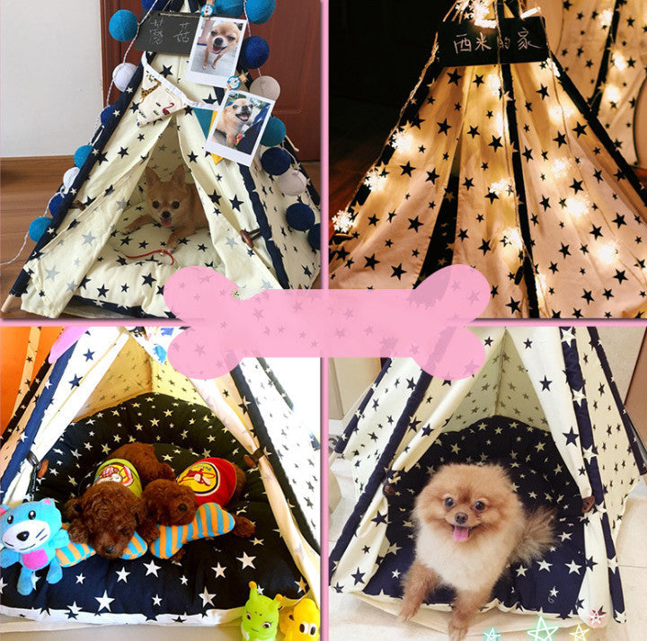 Portable Washable Pet Tent Dog Bed Cat Toy House - Nestkin Store