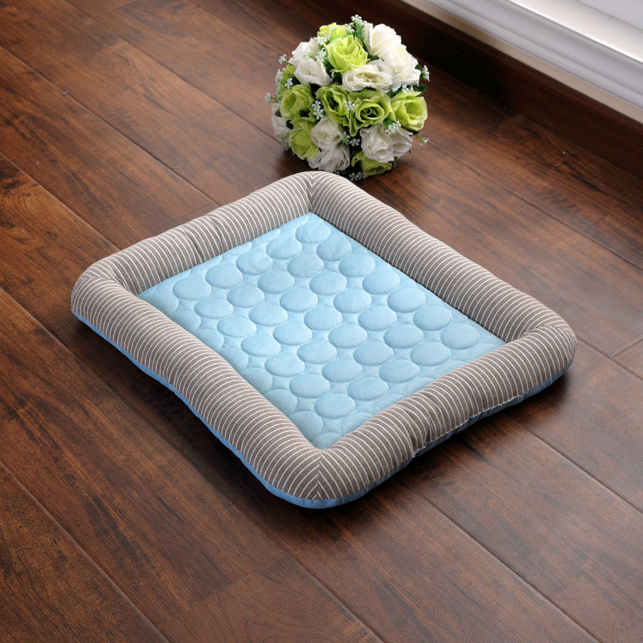 Pet Cooling Pad Bed For Dogs Cats Puppy Kitten Cool Mat Pet Blanket Ice Silk Material Soft For Summer Sleeping  Blue Breathable - Nestkin Store