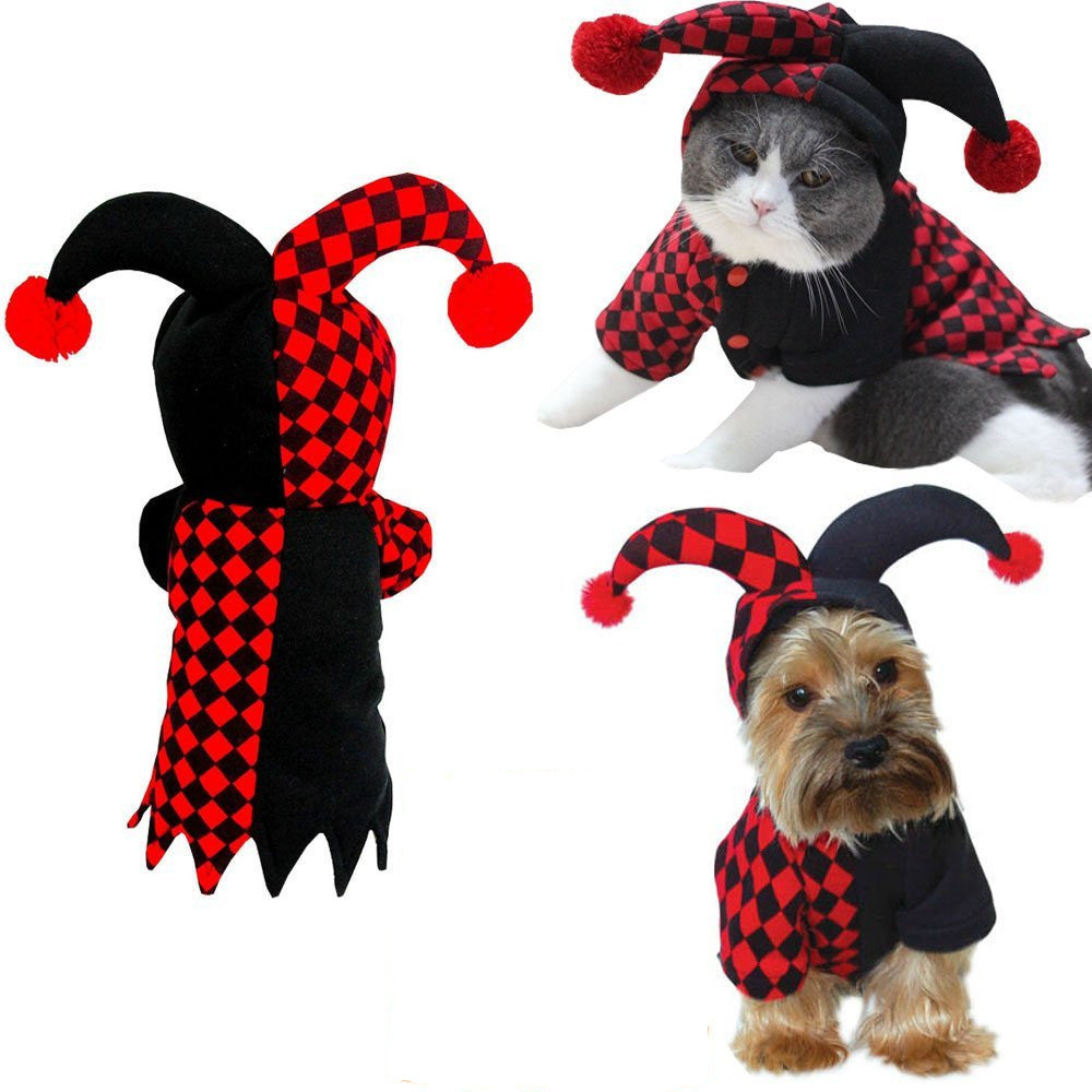 Halloween Funny Clown Pet Dog Cat Costume - Nestkin Store