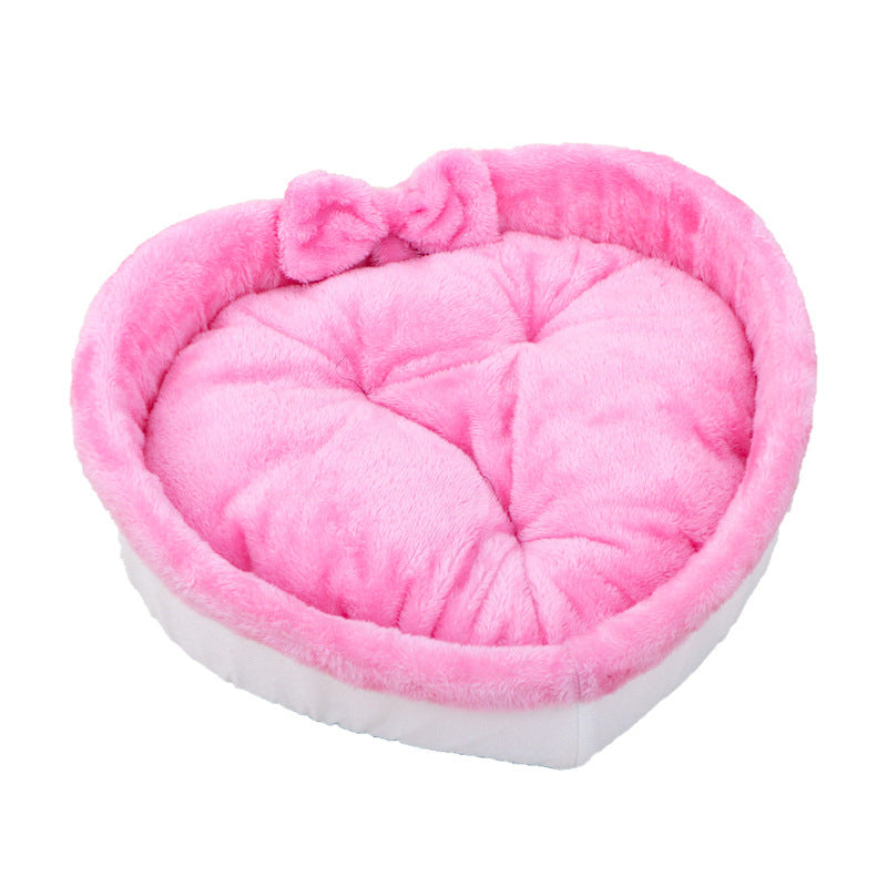 Heart Shape Soft Cozy Cat Pet Bed For Large Small Puppy Dog Cute Warm Cushion Litter Nest Basket Kennel Kitten House Accessories - Nestkin Store