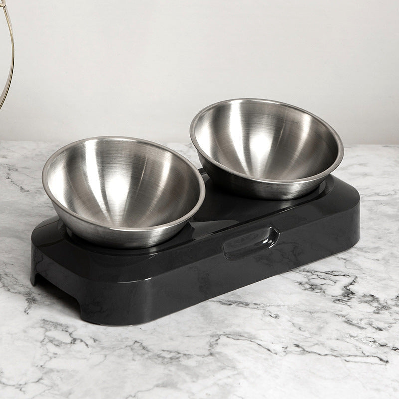 Pet Stainless Steel Bowl Pet Double Night - Nestkin Store