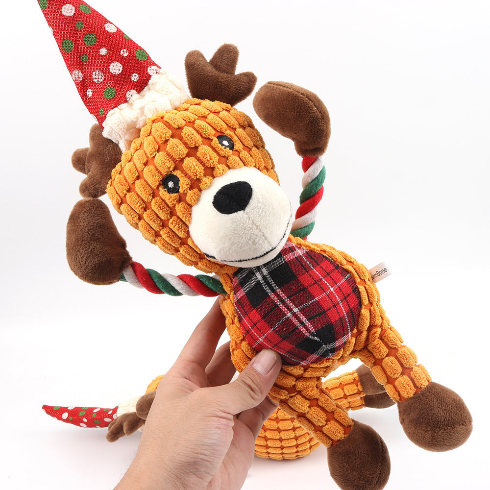 Christmas deer pet plush sounding toy - Nestkin Store