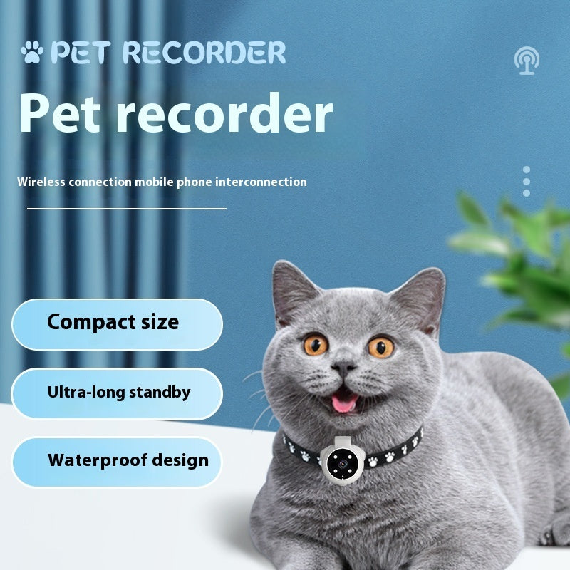 Pets Recorder Pet Tracker Collar Dogs And Cats Viewing Angle Motion Recording Camera Action Camera With Video Records Cat Collars Camera Sport Pet Products - Nestkin Store