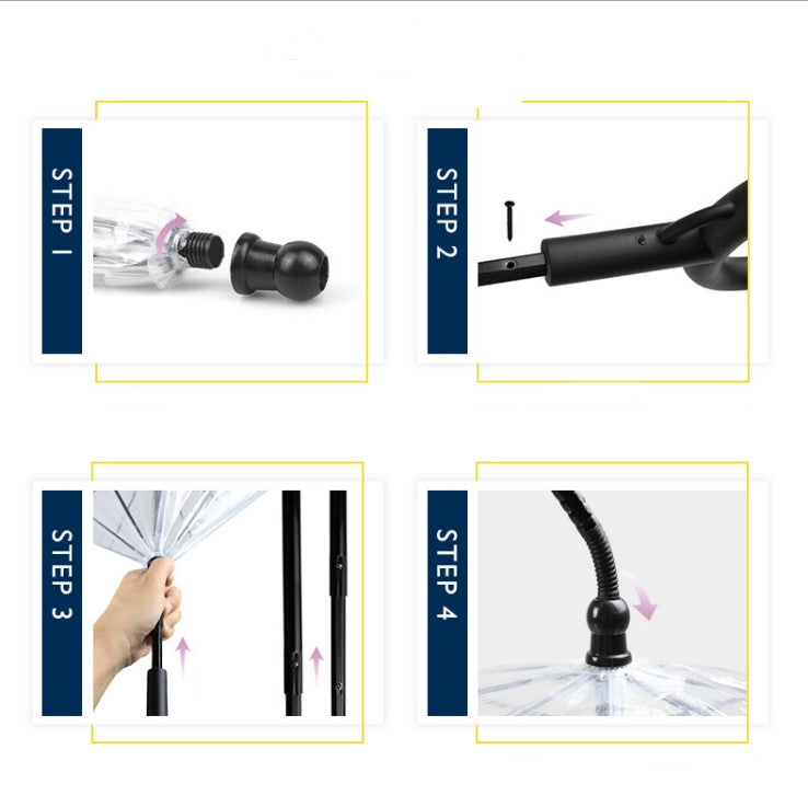 Hot Selling Transparent Pet Supplies Adjustable Pet C Type Umbrella - Nestkin Store