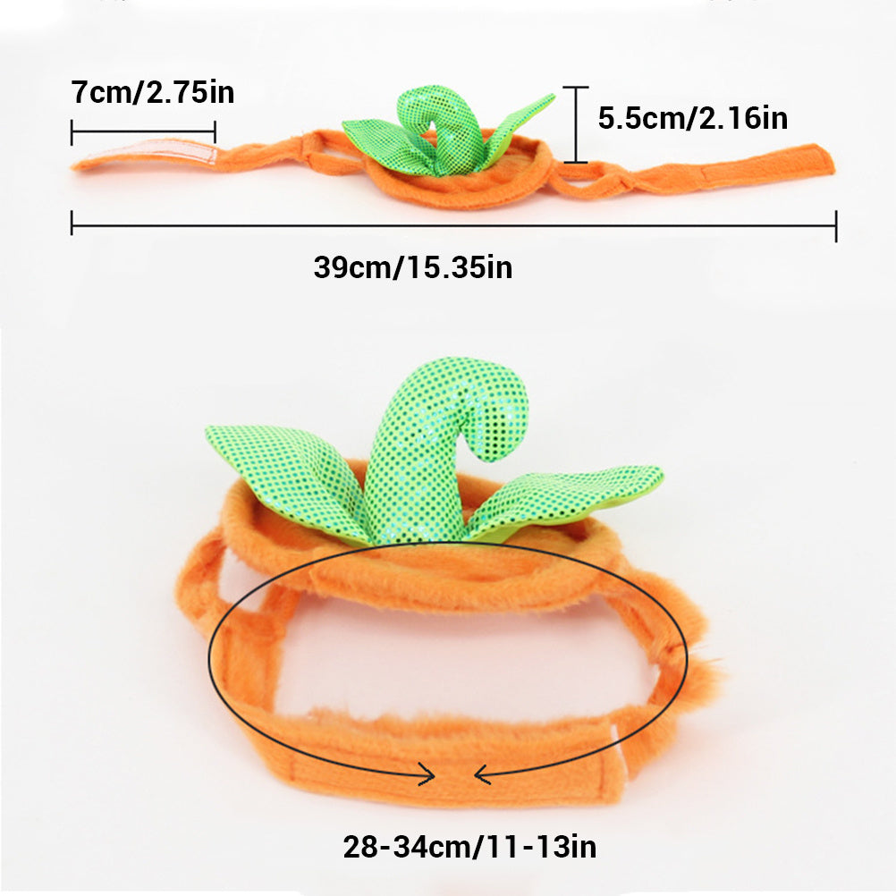 Halloween Pet Cats Costume Props Creative Pumpkin Shape Green Leaf Decoration Cosplay Clothing Holiday Garment Supplies - Nestkin Store