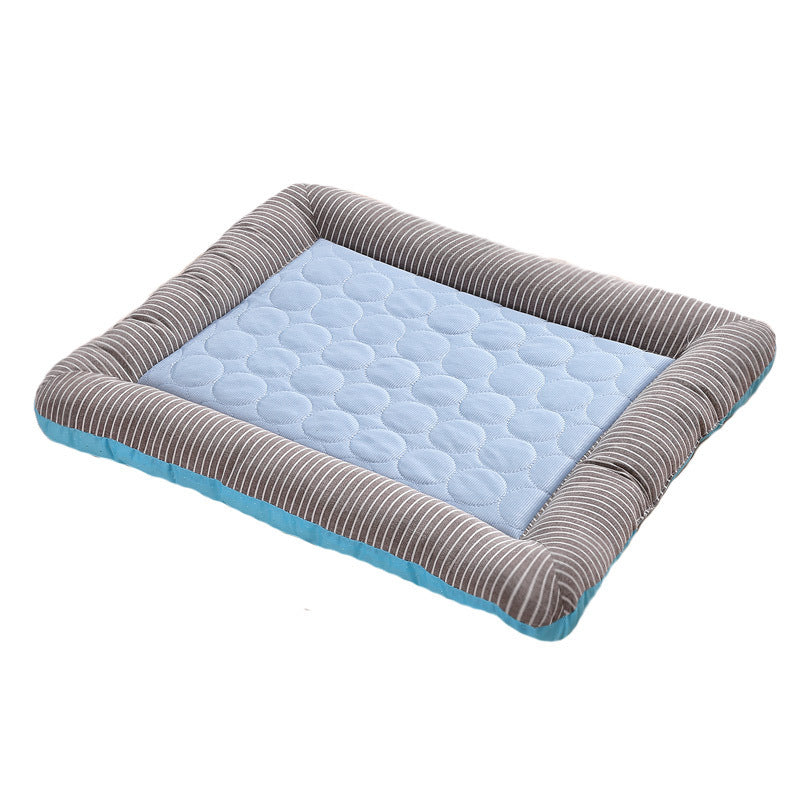 Pet Cooling Pad Bed For Dogs Cats Puppy Kitten Cool Mat Pet Blanket Ice Silk Material Soft For Summer Sleeping  Blue Breathable - Nestkin Store