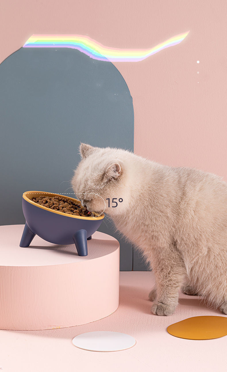 Cat Dog Bowl With Stand Pet Feeding Food Bowls Dogs Bunny Rabbit Nordic Color Feeder Product Supplies Pet Accessories - Nestkin Store