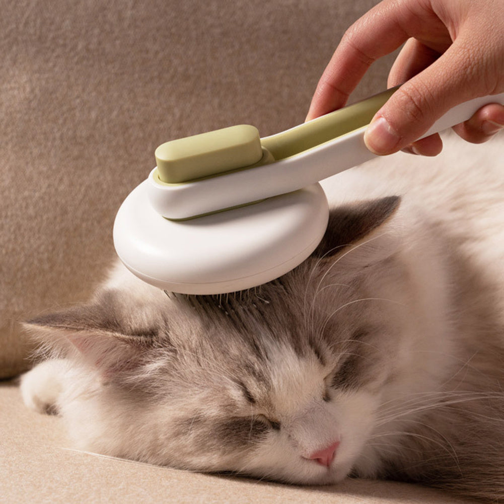 Pet Dog Hair Remover Cat Brush Grooming Tool Automatic Massage Comb Round Hair Brush For Cat Dog Pet Supplies - Nestkin Store