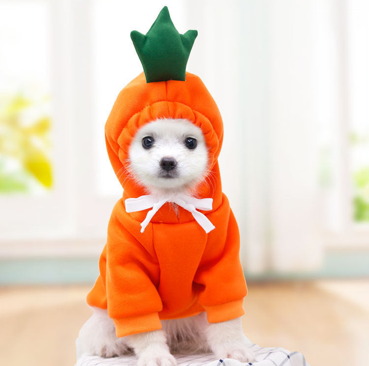 Cute Fruit Dog Clothes For Small Dogs Hoodies Winter Warm Fleece Pet Clothing Puppy Cat Costume Coat For French Chihuahua Outfit - Nestkin Store