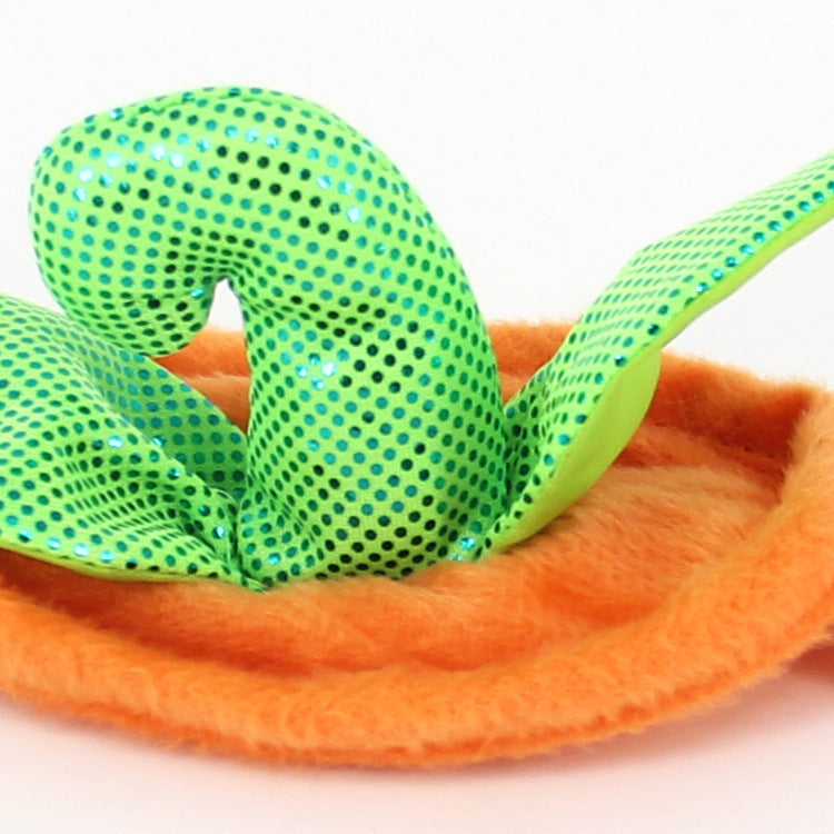 Halloween Pet Cats Costume Props Creative Pumpkin Shape Green Leaf Decoration Cosplay Clothing Holiday Garment Supplies - Nestkin Store