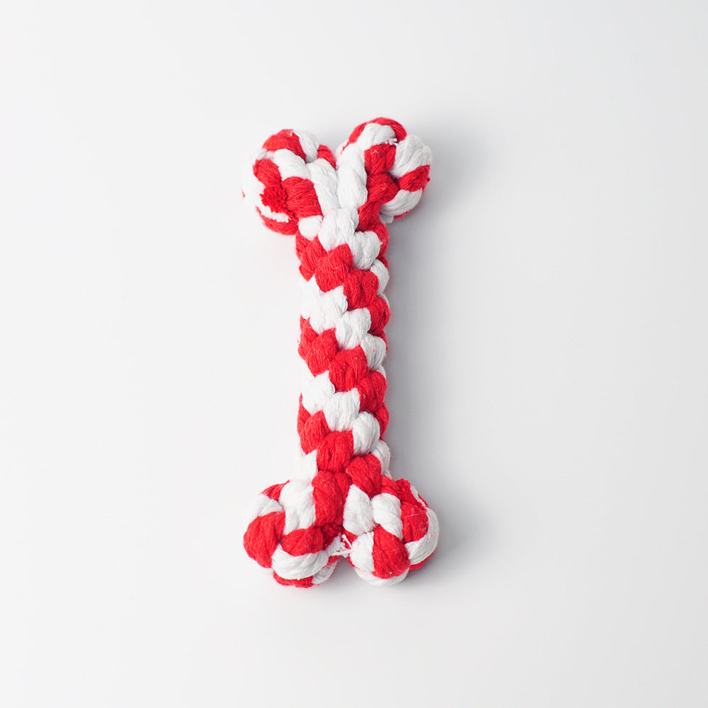 Dog Knot Rope Heat Shape Toys Strong Pull Aggressive Biting Interactive Woven Products For Pets Chewing - Nestkin Store