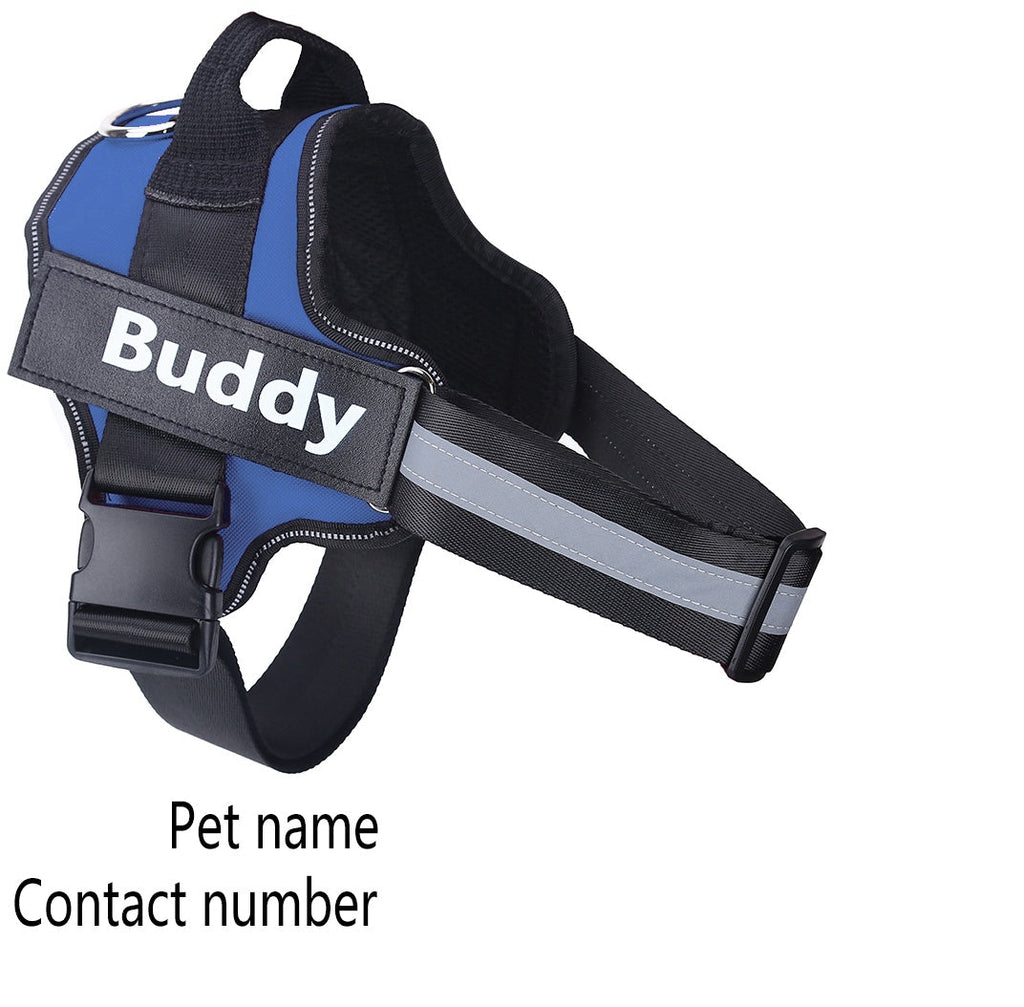 Personalized Dog Harness NO PULL Reflective Breathable Adjustable Pet Harness Vest For Small Large Dog Custom Patch Pet Supplies - Nestkin Store