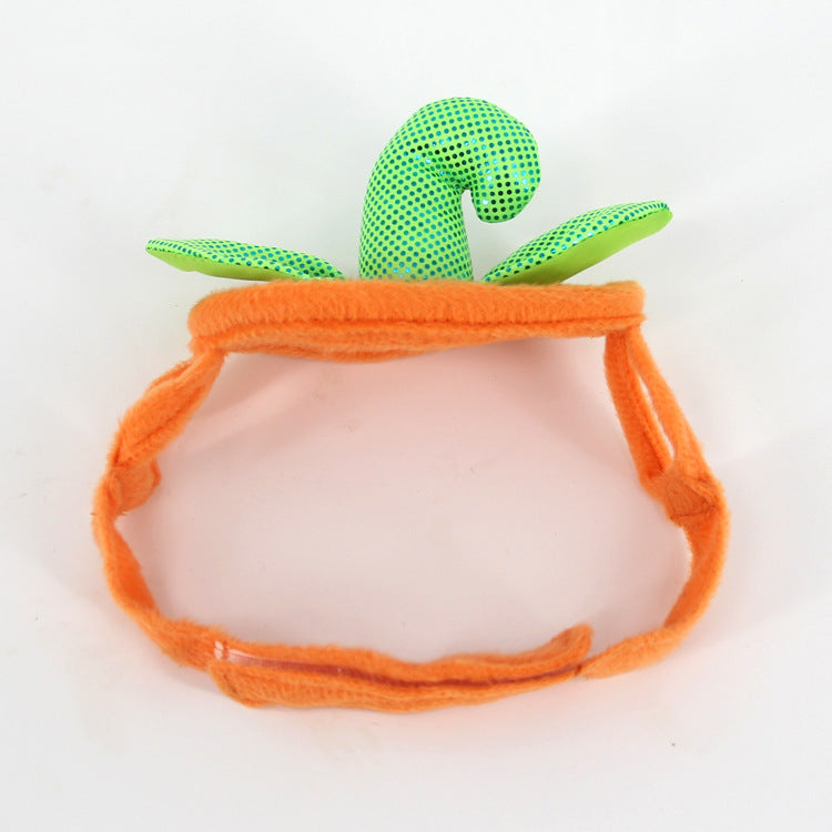 Halloween Pet Cats Costume Props Creative Pumpkin Shape Green Leaf Decoration Cosplay Clothing Holiday Garment Supplies - Nestkin Store