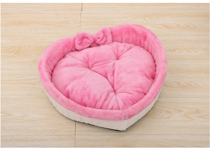 Heart Shape Soft Cozy Cat Pet Bed For Large Small Puppy Dog Cute Warm Cushion Litter Nest Basket Kennel Kitten House Accessories - Nestkin Store