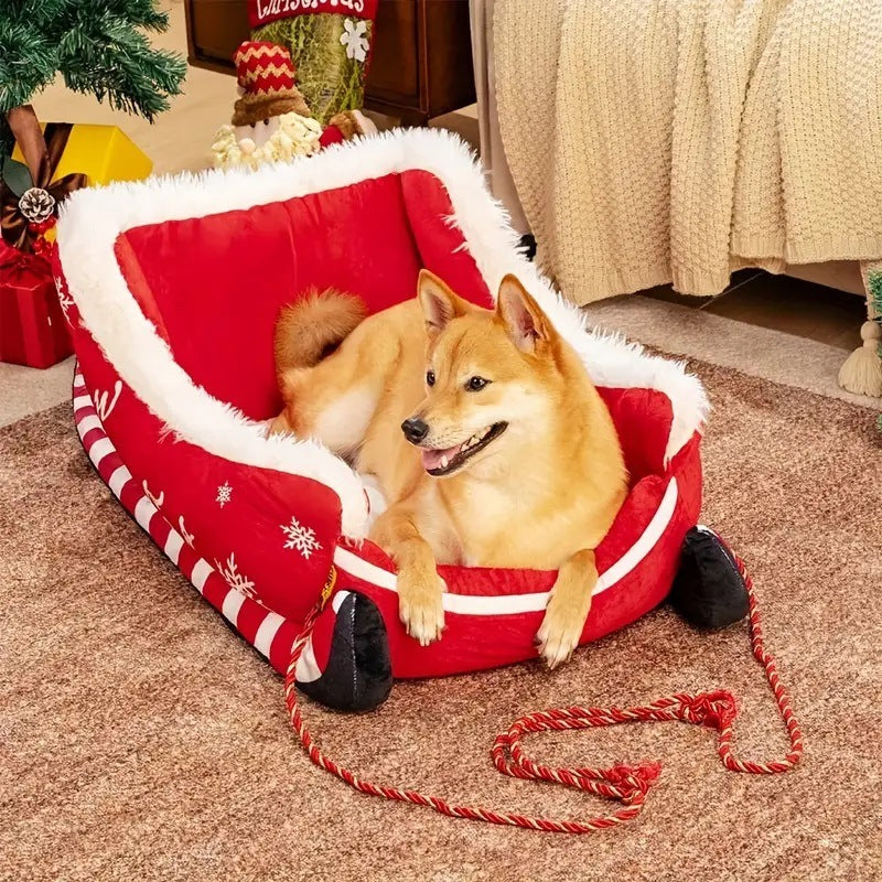 Christmas Sled Kennel Pet Bed - Nestkin Store