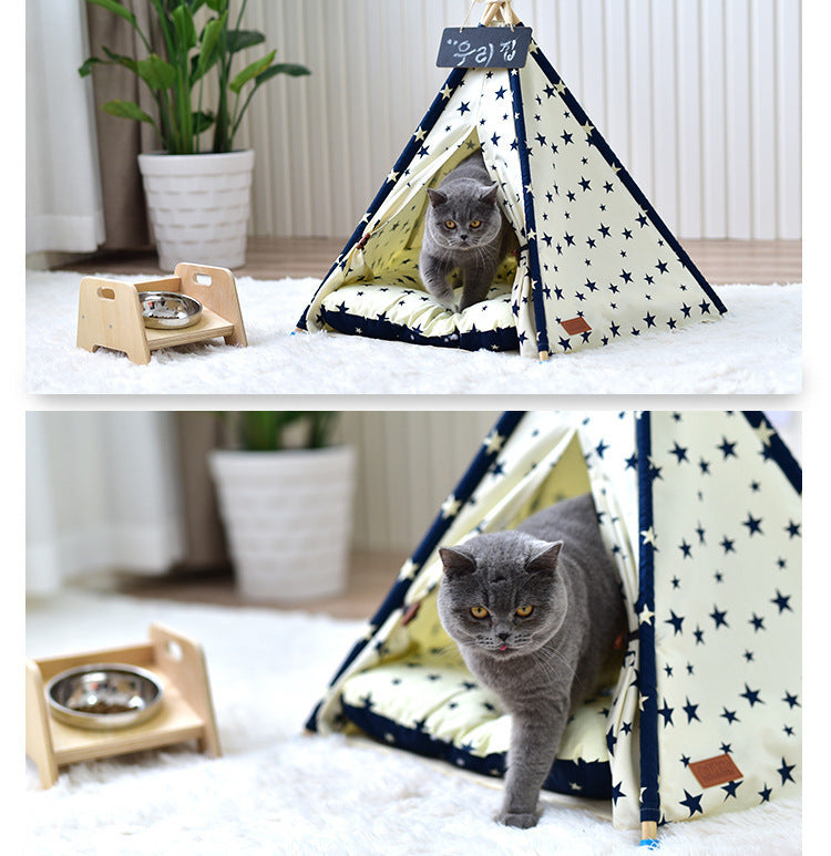 Portable Washable Pet Tent Dog Bed Cat Toy House - Nestkin Store