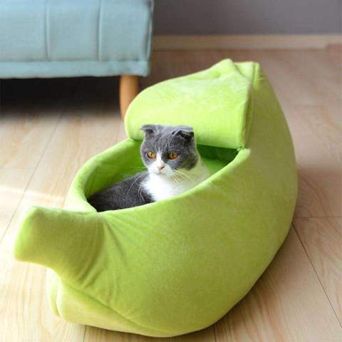 Pet House Dog Bed Banana Shape Dog House Cute Pet Kennel Nest Warm Dog Sofas Sleeping Bed - Nestkin Store