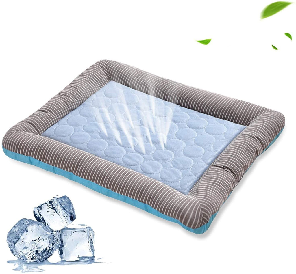 Pet Cooling Pad Bed For Dogs Cats Puppy Kitten Cool Mat Pet Blanket Ice Silk Material Soft For Summer Sleeping  Blue Breathable - Nestkin Store
