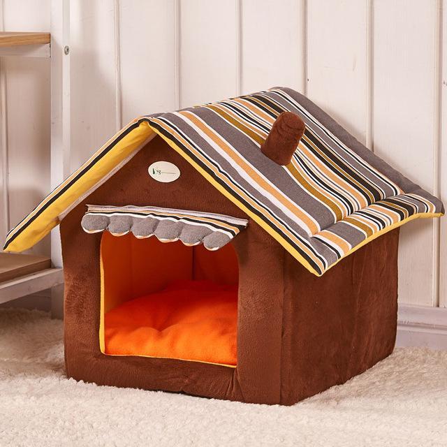 New Fashion Striped Removable Cover Mat Dog House Dog Beds For Small Medium Dogs Pet Products House Pet Beds for Cat - Nestkin Store