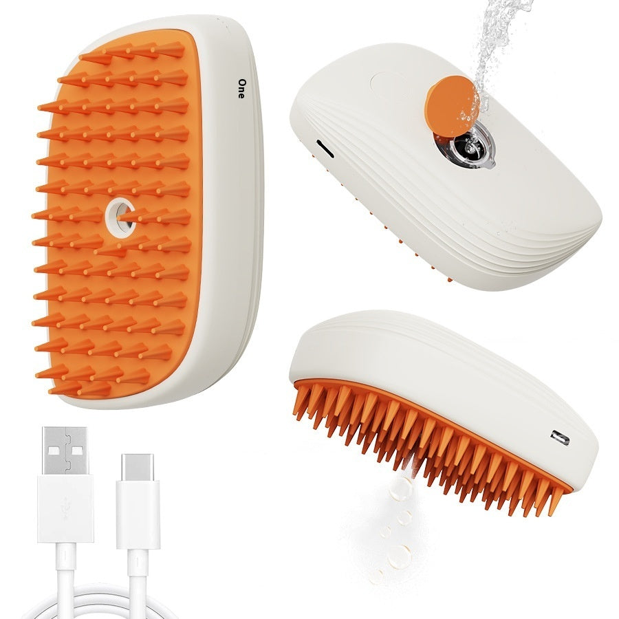 USB Rechargeable Pets Steam Brush Spray Massage Comb Pet Grooming Tools Cat Steam Comb Pet Products - Nestkin Store